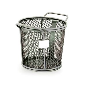 Mini Serving Basket Round with Straight Handle – Stainless Steel