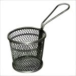 Mini Serving Basket Round with Loop Handle – Stainless Steel