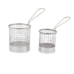 Mini Serving Basket Round – Stainless Steel (Straight Wire Design)