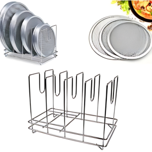 Stainless Steel Pizza Screen Rack – Holds Multiple Screens