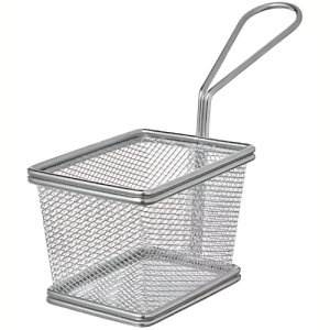 Mini Serving Basket Rectangle – Electro Polish, Copper & Antique Copper Finish