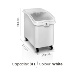 Commercial Food Ingredient Storage Bin with Wheels – 81L & 102L